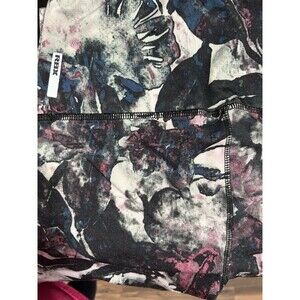RBX Women's Yoga Pants Tie Dye Pattern Black Pink Purple Small